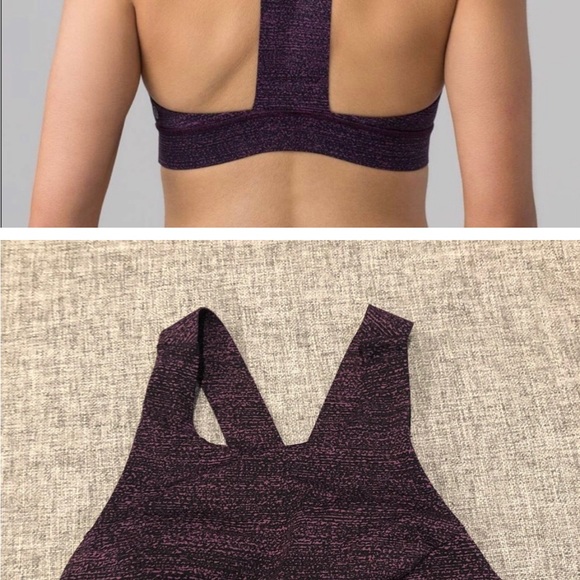 Lululemon Fast and Free Bra (Nulux) in Salt Dark Mystic Black - Picture 2 of 3